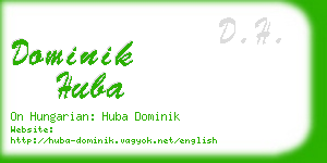 dominik huba business card